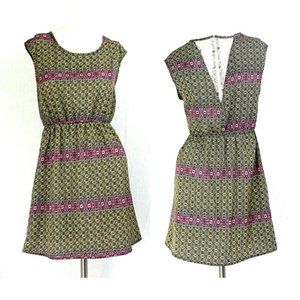 Everly Lace Cut-Out Stained Glass Skater Dress